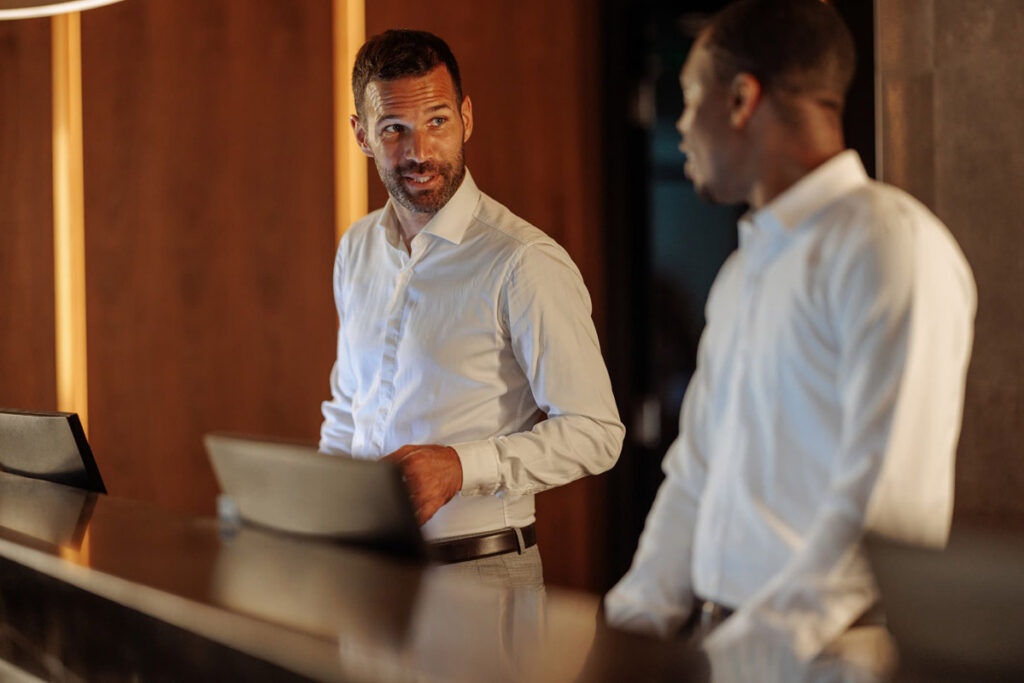 Hotel reception desk